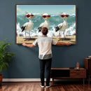 Funny Seagull Wall Art Canvas Print Beach Birds With by MyGreatCanvas | Canvas Wall Art Prints | Photo Prints & Wall Decor