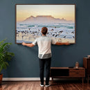 Seagulls Over Ocean Wall Art Canvas Print – Coastal Beach by MyGreatCanvas | Canvas Wall Art Prints | Photo Prints & Wall Decor