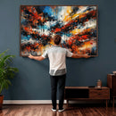 Lyrical Abstrac Wall Art Canvas Print, Orange Blue Abstract by MyGreatCanvas | Canvas Wall Art Prints | Photo Prints & Wall Decor