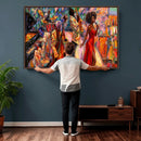 African American Jazz Singer Canvas Art — Red Dress Black by MyGreatCanvas | Canvas Wall Art Prints | Photo Prints & Wall Decor