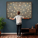 Flying Birds Canvas Wall Art, Vintage Bird Flock Pattern by MyGreatCanvas | Canvas Wall Art Prints | Photo Prints & Wall Decor