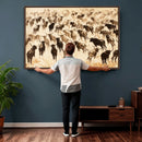 Texas Longhorn Sepia Canvas Wall Art, Western Cattle by MyGreatCanvas | Canvas Wall Art Prints | Photo Prints & Wall Decor