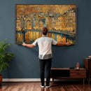 Gustav Klimt Golden Cityscape Wall Art Canvas Print, Framed by MyGreatCanvas | Canvas Wall Art Prints | Photo Prints & Wall Decor
