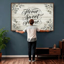 Home Sweet Home Wall Art Canvas Print, Floral Farmhouse by MyGreatCanvas | Canvas Wall Art Prints | Photo Prints & Wall Decor