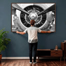 Vintage Propeller Plane Wall Art Canvas Print, Black and by MyGreatCanvas | Canvas Wall Art Prints | Photo Prints & Wall Decor