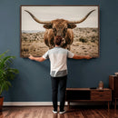 Texas Longhorn Bull Wall Art Canvas Print, Western Farmhouse by MyGreatCanvas | Canvas Wall Art Prints | Photo Prints & Wall Decor