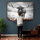 Texas Longhorn Canvas Wall Art Western Bull Desert Moody by MyGreatCanvas | Canvas Wall Art Prints | Photo Prints & Wall Decor