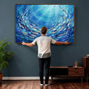 School of Fish Canvas Print | Blue Ocean Underwater Wall Art by MyGreatCanvas | Canvas Wall Art Prints | Photo Prints & Wall Decor