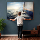 Sailboat Wall Art Canvas Print, Ocean Sunset Sailing Framed by MyGreatCanvas | Canvas Wall Art Prints | Photo Prints & Wall Decor