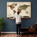 Custom Push Pin World Map Wall Art Canvas Print – by MyGreatCanvas | Canvas Wall Art Prints | Photo Prints & Wall Decor