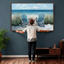 Beach Canvas Wall Art Coastal Adirondack Chairs Ocean by MyGreatCanvas | Canvas Wall Art Prints | Photo Prints & Wall Decor