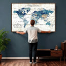 Watercolor World Map Canvas Wall Art Print – Abstract by MyGreatCanvas | Canvas Wall Art Prints | Photo Prints & Wall Decor