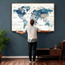 Watercolor World Map Canvas Wall Art Print – Abstract by MyGreatCanvas | Canvas Wall Art Prints | Photo Prints & Wall Decor