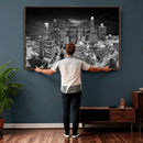 Charlotte Skyline Canvas Wall Art Print – North Carolina Cityscape Photography Print by MyGreatCanvas | Canvas Wall Art Prints | Photo Prints & Wall Decor