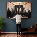 Brooklyn Bridge Canvas Wall Art, New York City Skyline Photography Print, NYC Landmark Urban Decor Artwork by MyGreatCanvas | Canvas Wall Art Prints | Photo Prints & Wall Decor