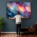Colorful Abstract Canvas Wall Art Print, Vibrant Popup Color Art Print