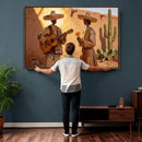 Mexican Couple Canvas Wall Art, Romantic Serenade Guitar Painting Print, Southwestern Desert Adobe Decor, Warm Golden Folk Art, Living Room Art by MyGreatCanvas | Canvas Wall Art Prints | Photo Prints & Wall Decor