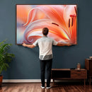 Peach Lily Canvas Wall Art, Coral Pink Flower Macro Photo Print, Botanical Bedroom Decor, Soft Floral Photography, Living Room Wall Art by MyGreatCanvas | Canvas Wall Art Prints | Photo Prints & Wall Decor