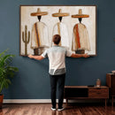 Mexican Wall Art Canvas Print, Southwestern Sombrero Poncho Painting, Neutral Earthy Boho Decor, Fiesta Living Room Art, Impasto Style Print by MyGreatCanvas | Canvas Wall Art Prints | Photo Prints & Wall Decor
