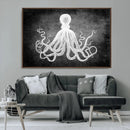 Black White Octopus Wall Art Canvas Print by MyGreatCanvas | Canvas Wall Art Prints | Photo Prints & Wall Decor
