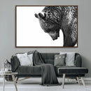 Black and White Grizzly 399 Bear Canvas Print Wall Art | by MyGreatCanvas | Canvas Wall Art Prints | Photo Prints & Wall Decor
