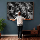 Old Pair of Mens Skates Wall Art Canvas, Men Skates Wall Art