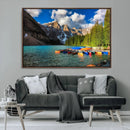 Moraine Lake 3-Panel Wall Art, Majestic Mountain and Lake by MyGreatCanvas | Canvas Wall Art Prints | Photo Prints & Wall Decor