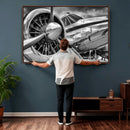 Vintage Antique Airplane Wall Art Canvas Print