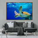 Sea Turtle Wall Art Canvas Print, Sea life in the Ocean Wall