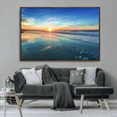 Blue Sky and Beach Wall Art Canvas Print