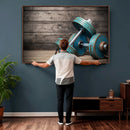 Dambell and Sport Wall Art Canvas Print