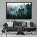 Misty Forest Wall Art – Serene Green Landscape Canvas Print, by MyGreatCanvas | Canvas Wall Art Prints | Photo Prints & Wall Decor