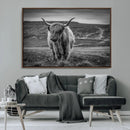 Fluffy Cattle Wall Art Print, Highland Cow Canvas, Framed by MyGreatCanvas | Canvas Wall Art Prints | Photo Prints & Wall Decor