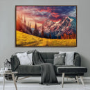 Mountain and Daylight Red Sunset Wall Art Canvas Print by MyGreatCanvas | Canvas Wall Art Prints | Photo Prints & Wall Decor