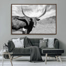 Longhorn Wall Art Canvas Print, Framed Ranch Wall Art Canvas by MyGreatCanvas | Canvas Wall Art Prints | Photo Prints & Wall Decor