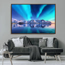 Northern Lights above Mountain Wall Art, Northern Lights