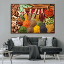 Herbs and Spices Art Canvas Print for Kitchen Kitchen,