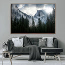 Wall Art Foggy Forest Landscape Canvas Print