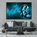 Music and Microphone Wall Art Canvas Print by MyGreatCanvas | Canvas Wall Art Prints | Photo Prints & Wall Decor