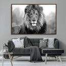 Black and White Lion Canvas Wall Art – Animal Print Artwork by MyGreatCanvas | Canvas Wall Art Prints | Photo Prints & Wall Decor