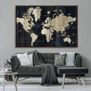 Antique Old World Map Wall Art Canvas Print