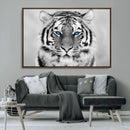 Black and White Tiger Wall Art Animal Canvas Print