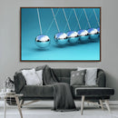 Wall Art Newton's Cradle Canvas Print, Framed Newton Cradle