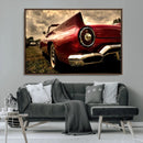 Red Classic Car Wall Art Canvas Print
