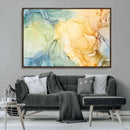 Green and Yellow Marble Fluid Effect Wall Art, Green and