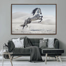 Prancing Horse Desert Large Wall Art Canvas Print – Majestic