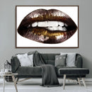 Close Up Lips Wall Art Canvas Print