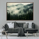 Captivating Misty Forest Wall Art Premium Canvas Print a