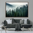 Captivating Misty Forest Wall Art Premium Canvas Print,