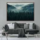 Captivating Misty Forest Wall Art Premium Canvas Print,